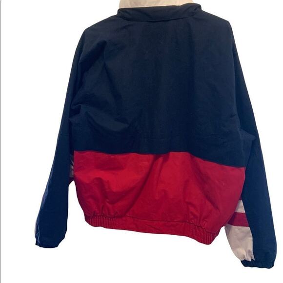 Vintage 90s Original Windbreaker brand red white and blue zip up jacket coat xl - Picture 2 of 8